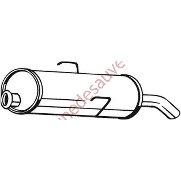 SILENCIEUX ARRIERE ECHAPPEMENT COLERETTE PEUGEOT 205 GTI CTI 1.9 1.6 1.3 RALLYE