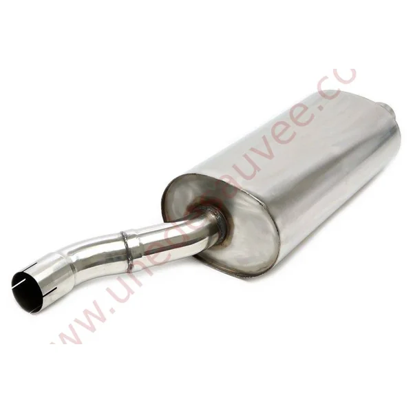 SILENCIEUX ARRIÈRE ÉCHAPPEMENT INOX DOUBLE SORTIE RONDE DROITE 2×76 MM EVOE466A-ESD276S POUR BMW SÉRIE 3 TYPE E46 BERLINE, COUPÉ, CABRIOLET ET TOURING 320i 323i 328i (1998–2001)