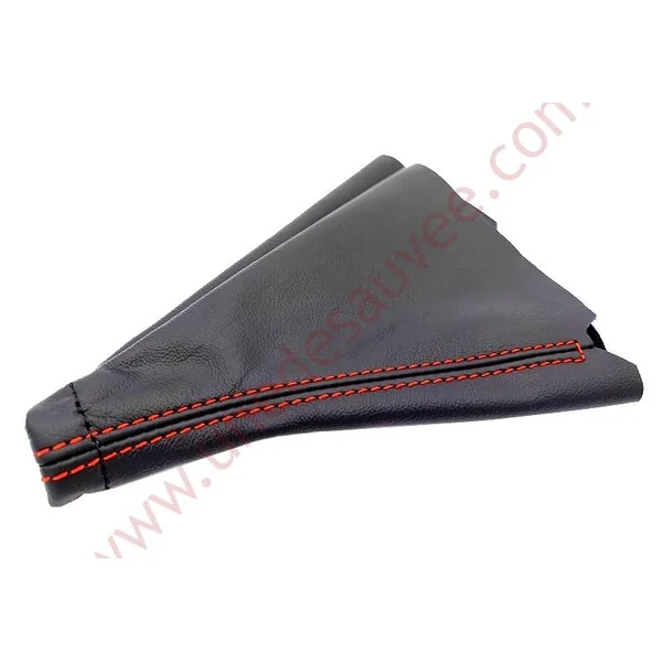 SOUFFLET LEVIER DE VITESSE CUIR NOIR COUTURES ROUGE PEUGEOT 309 GTI - GTI 16