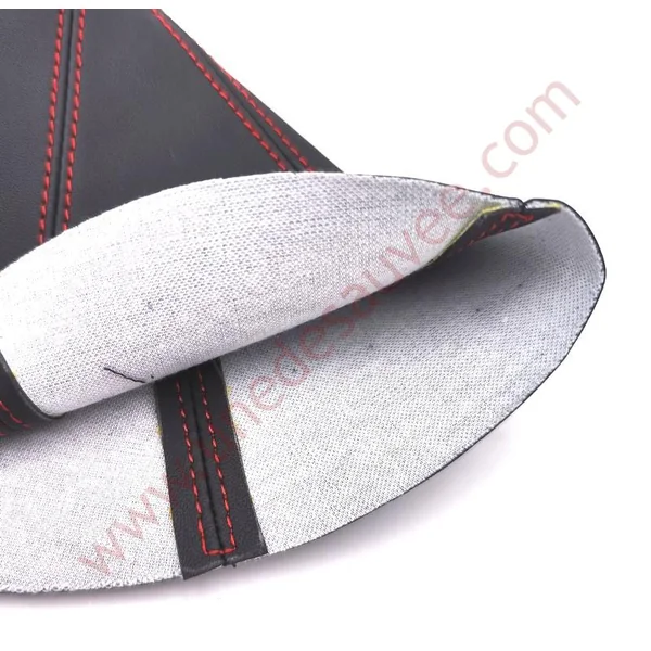 SOUFFLET LEVIER DE VITESSE CUIR NOIR COUTURES ROUGE RENAULT SUPER 5 GT TURBO