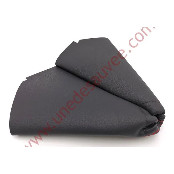 SOUFFLET LEVIER DE VITESSE SIMILI CUIR GRIS COUTURES ROUGE PEUGEOT 205 GTI CTI PHASE 1