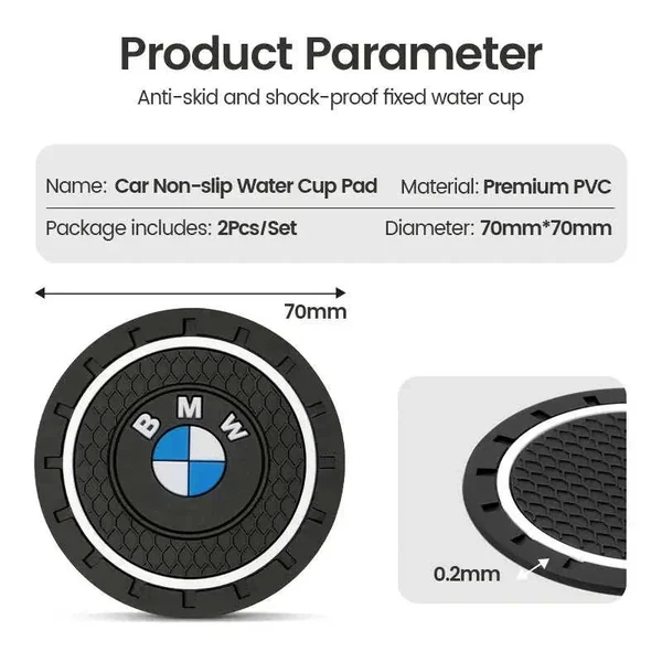 Sous-verre de voiture BMW anti dérapant