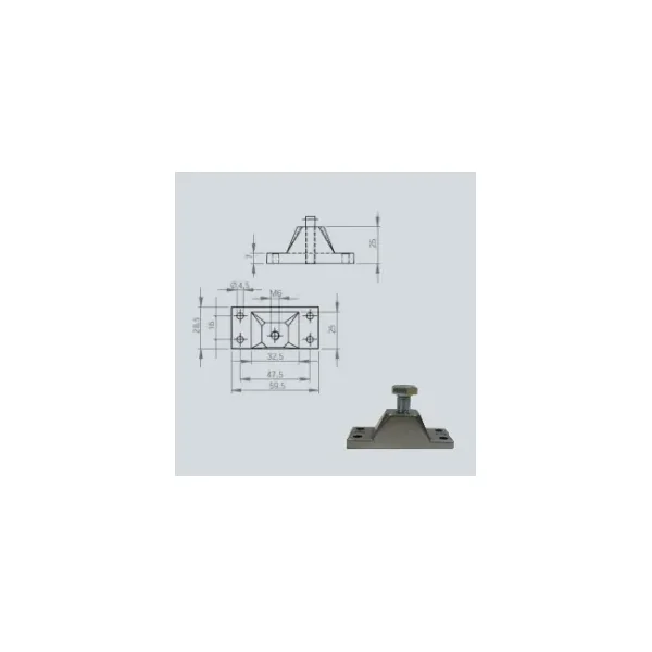 Support type Pyramide pour chape à œil - 8 mm