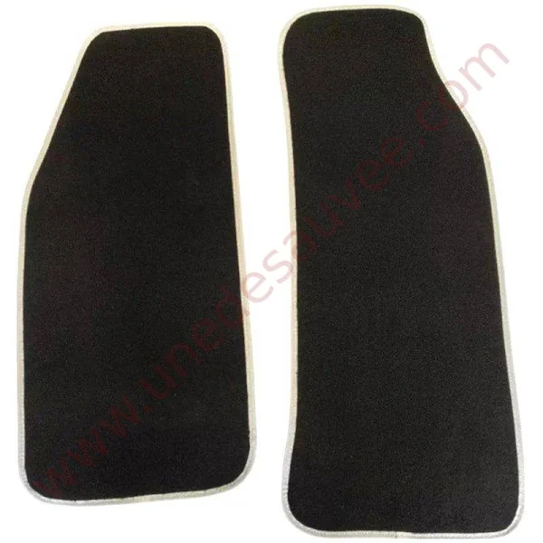 TAPIS REVÊTEMENT MOQUETTE VELOURS NOIR SURJET BLANC PEUGEOT 205 ROLAND GARROS CABRIOLET