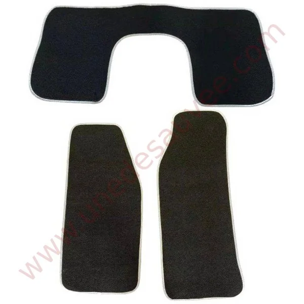 TAPIS REVÊTEMENT MOQUETTE VELOURS NOIR SURJET BLANC PEUGEOT 205 ROLAND GARROS CABRIOLET