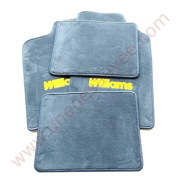 TAPIS SOL REVÊTEMENT MOQUETTE VELOURS COUTURES TISSU BLEU RENAULT CLIO 2.0 WILLIAMS