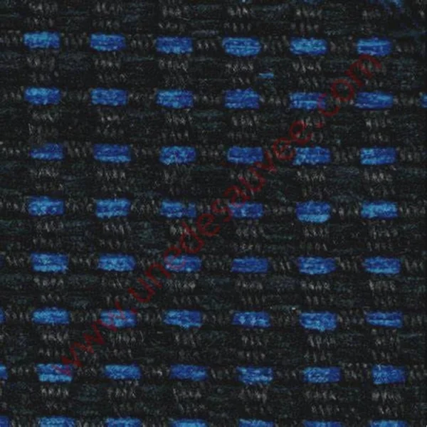 TISSU QUARTET CARREAUX NOIR ET BLEU PEUGEOT 309 GTI16 405 406 AU MÈTRE