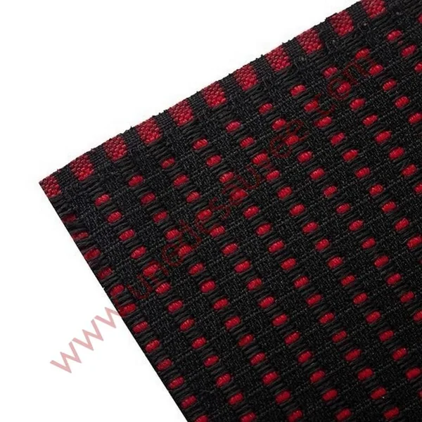 TISSU QUARTET CARREAUX ROUGE ET NOIR PEUGEOT 309 205 GTI CTI AU MÈTRE